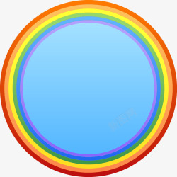 圆形彩虹圈矢量图素材