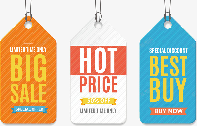 三个不同颜色的吊牌矢量图eps免抠素材_88icon https://88icon.com 吊牌 字母 字母png 字母矢量图 英文 矢量图