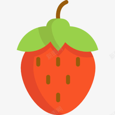 绿叶草莓Strawberry图标图标