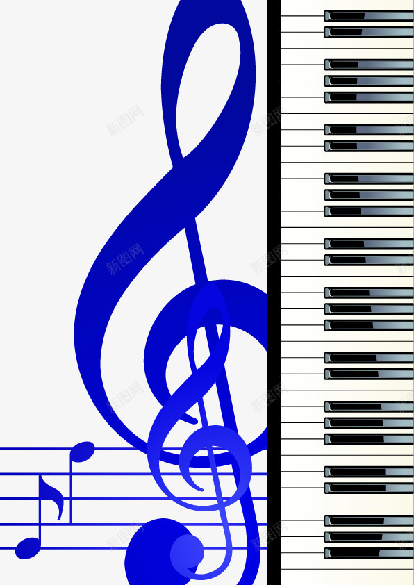 琴键与音符png免抠素材_88icon https://88icon.com 琴键 琴键与音符矢量素材 矢量素材 音乐 音符