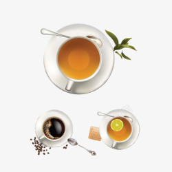 休闲咖啡茶饮素材