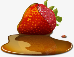草莓食品草莓草莓酱矢量图高清图片