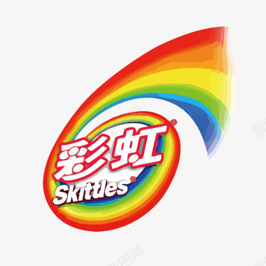 美丽彩虹彩虹糖果零食品牌LOGO矢量图图标图标