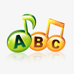 ABC音乐音符素材
