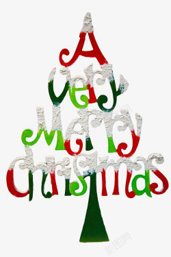 英文字母圣诞树素材