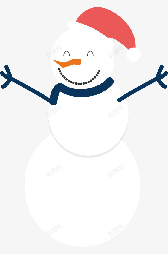 小雪人png免抠素材_88icon https://88icon.com 堆雪人 戴围巾的小雪人 戴红色帽子的小雪人 白色扁平雪人