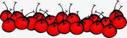 红色卡通樱桃水果素材
