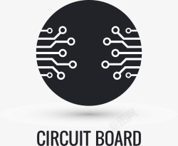 信息科技公司黑色电子科技标识logo图标高清图片