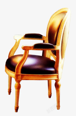 奢华金黄木制座椅素材