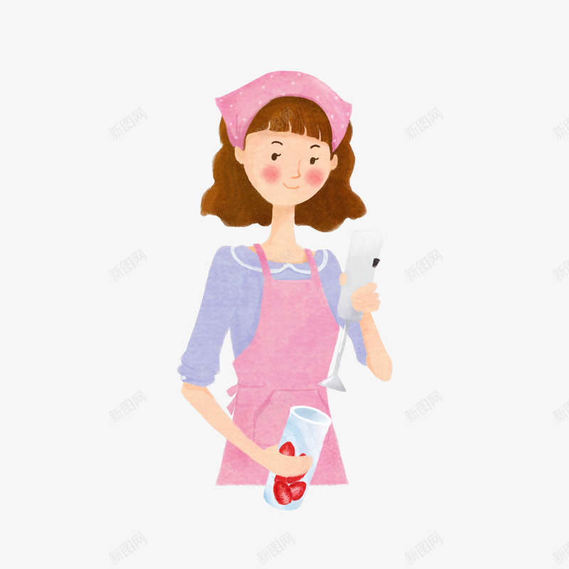 系着围裙的女孩png免抠素材_88icon https://88icon.com 厨房 可爱儿童插画 可爱卡通 可爱卡通女孩 围裙 女孩 水果 系着围裙的女孩 草莓