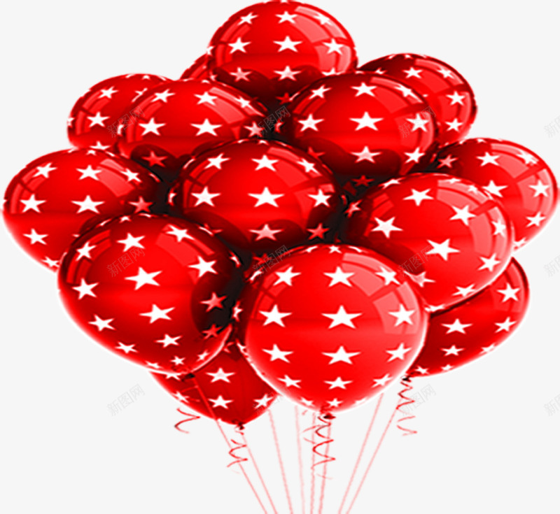 红色气球圣诞元旦png免抠素材_88icon https://88icon.com 元旦 圣诞 气球 素材 红色