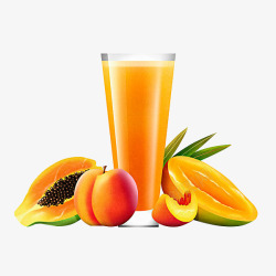 实物水果果汁素材