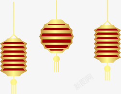金色中国风灯笼挂饰素材