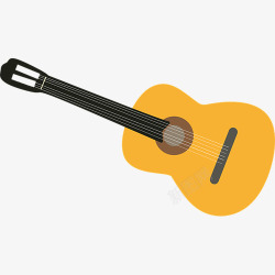 黄色吉他剪贴画素材