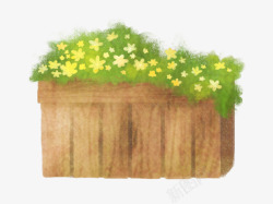 黄色小花盆栽素材