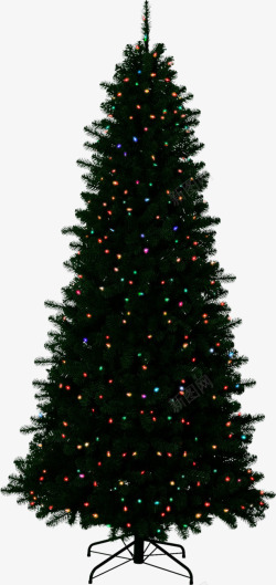 圣诞树圣诞松树彩灯圣诞树素材