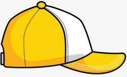 黄白色卡通帽子矢量图素材