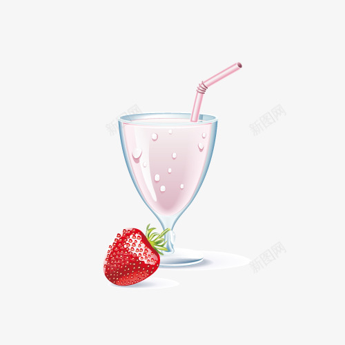 手绘草莓果汁png免抠素材_88icon https://88icon.com 一杯果汁 手绘 手绘草莓果汁 果汁 草莓 饮料