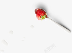 夏日甜品草莓摄影素材