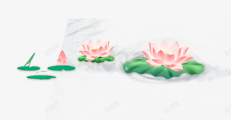 手绘中国风水墨荷花psd免抠素材_88icon https://88icon.com 中国风 复古插画 手绘柳枝 手绘植物 手绘画 水墨画 水墨荷花