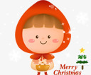 圣诞节小红帽装饰png免抠素材_88icon https://88icon.com 圣诞节 小红帽 装饰