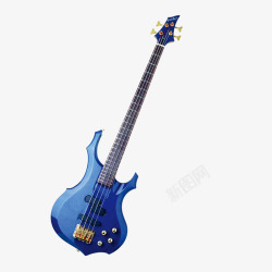 现代乐器蓝色电吉他高清图片