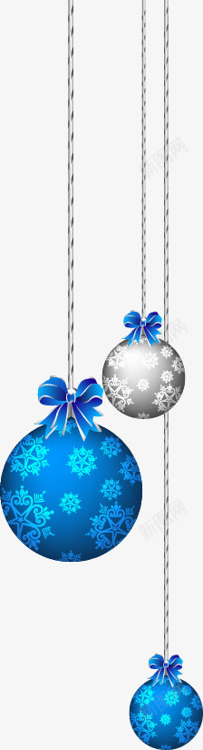 手绘蓝色圣诞球png免抠素材_88icon https://88icon.com 圣诞球 圣诞节 手绘 蓝色圣诞球 银色圣诞球