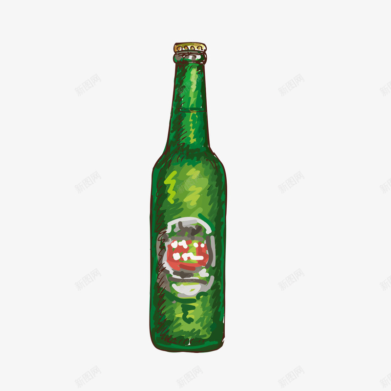 手绘青岛啤酒模型png免抠素材_88icon https://88icon.com 啤酒 啤酒模型 手绘啤酒 青岛啤酒