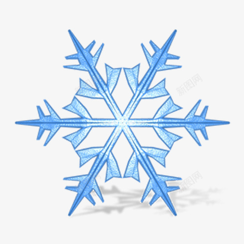 一片雪花png免抠素材_88icon https://88icon.com 六角雪花 冬季 卡通 蓝色 雪花