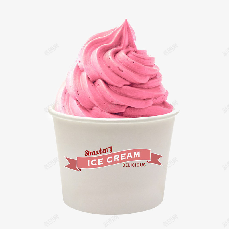 草莓味的雪糕png免抠素材_88icon https://88icon.com 冰淇淋 美食 草莓 雪糕 食物