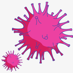 红色球体癌症病毒细胞素材