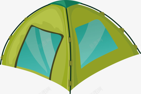 不规则图形野外探险帐篷图标图标