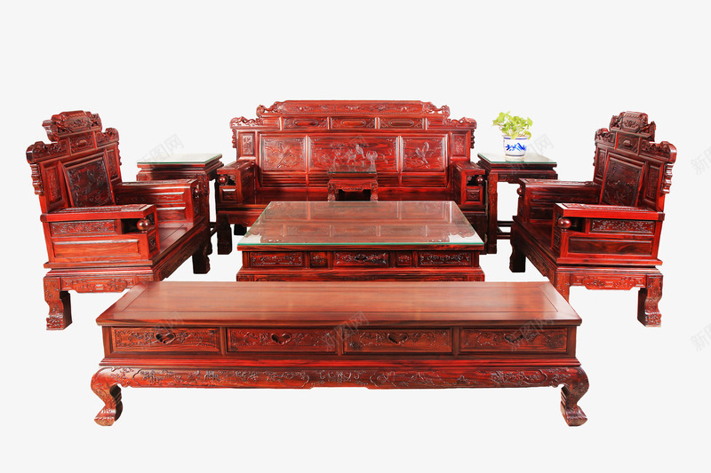 红木家具png免抠素材_88icon https://88icon.com 中国风 中式家具 坐位 坐席 客厅 家具素材 家居摆设 座位 椅子 红木 红色家具