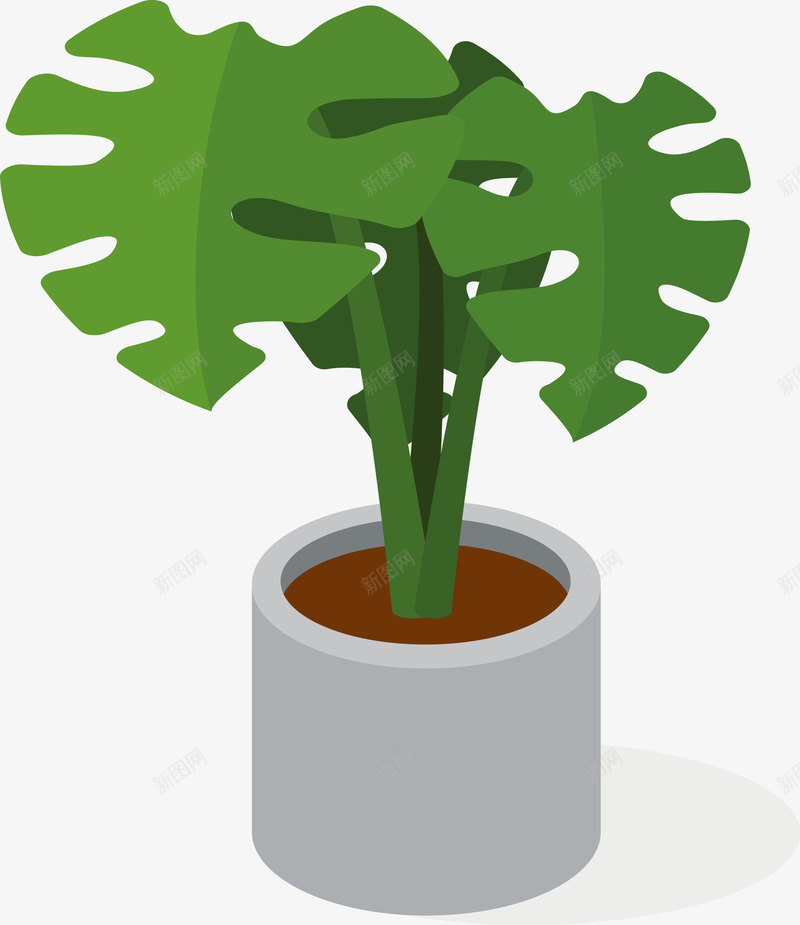 一盆绿色植物盆栽矢量图eps免抠素材_88icon https://88icon.com 一盆植物 盆栽 矢量植物 矢量盆栽 绿色叶子 绿色植物 矢量图