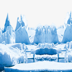 雪雕雪山高清图片