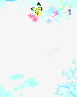 简约夏日边框素材