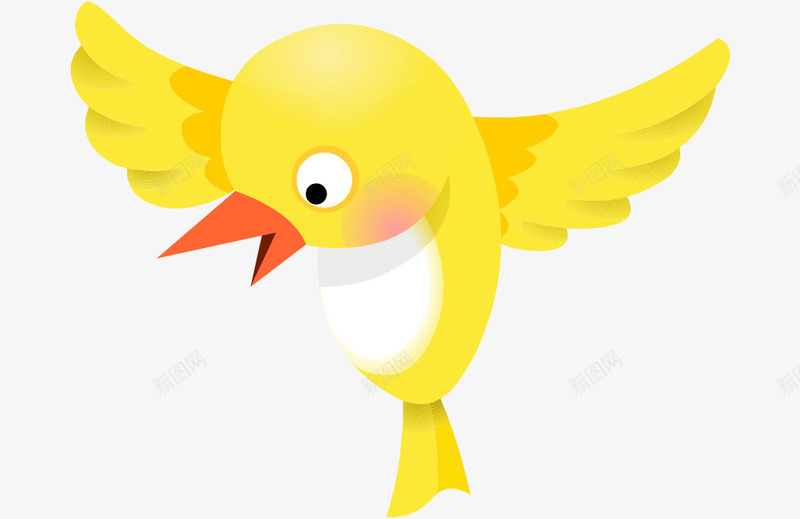 卡通手绘可爱黄色小鸟矢量图ai免抠素材_88icon https://88icon.com 卡通的动物 可爱的小鸟 手绘的小鸟 早鸟 矢量图 黄色的小鸟