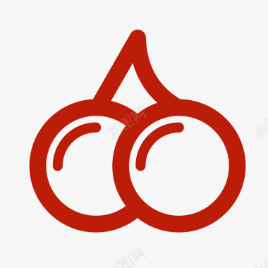 切开的红色樱桃樱桃icon图标图标