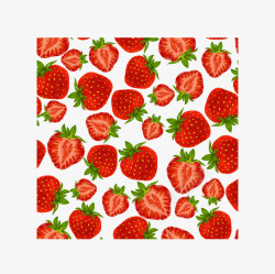 草莓无缝背景矢量图素材