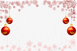 针织图案圣诞球红色圣诞节框架高清图片