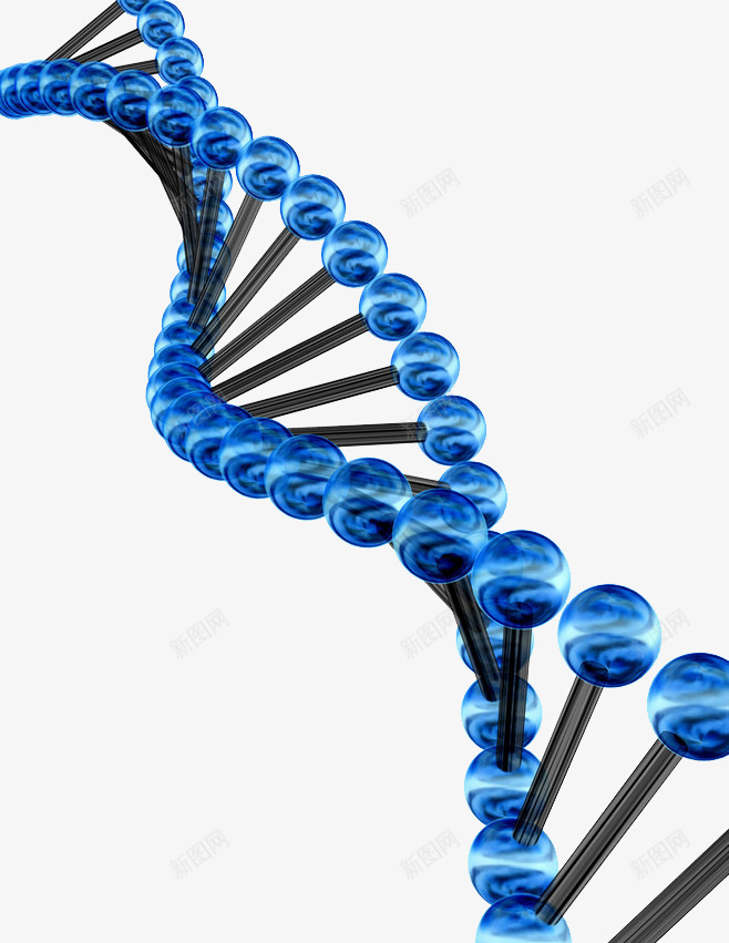 蓝色几何化学科技元素png免抠素材_88icon https://88icon.com DNA DNA双螺旋结构图片 元素分子 分子 分子结构 分子链
