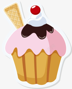 小清新纸杯蛋糕素材