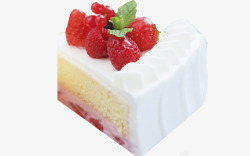 草莓水果奶油蛋糕素材