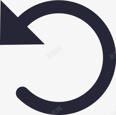 icon向左旋转矢量图图标图标