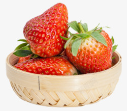 编织框里的红色草莓果素材