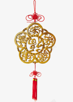 传统中国结福字挂饰素材