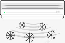 风空调手绘空调冷风高清图片
