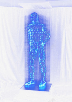 蓝色未来科技科技光效人体高清图片