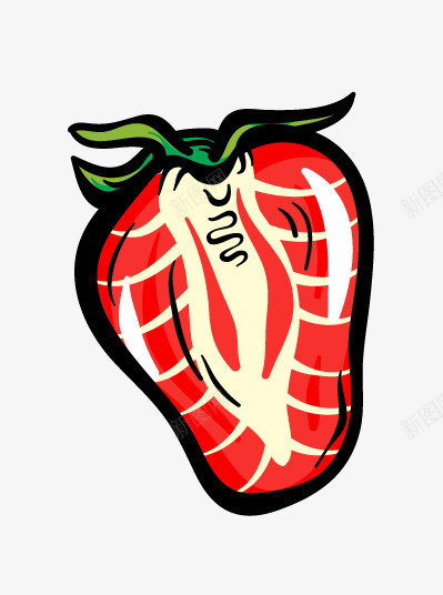 线条水果红色草莓切面png免抠素材_88icon https://88icon.com 切面 水果 红色 线条 维生素 草莓 营养 补充