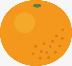 橙黄色的橘子矢量图素材